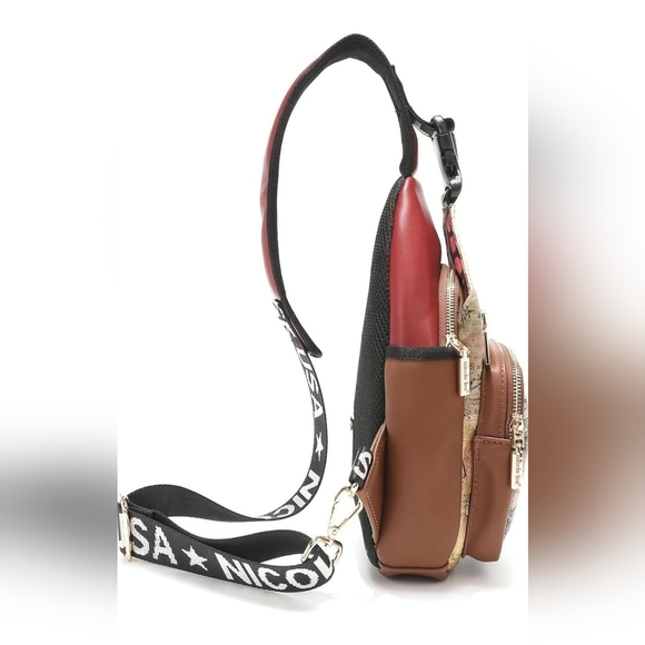 NEW Nicole Lee Sling Backpack Purse Together We Stand with Matching Wallet - Picture 3 of 8